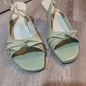Franco Sarto Light Green Slingback Sandals